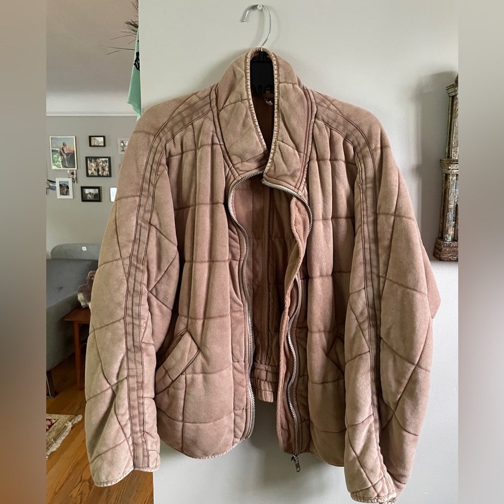 Free People Dolman Quilted Jacket in Champagne (original jacket)